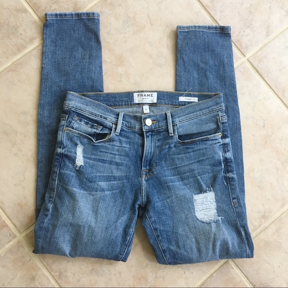 Frame Denim Le Garçon Jeans LGJ6540 Dunnmore Size 25 - Picture 6 of 8